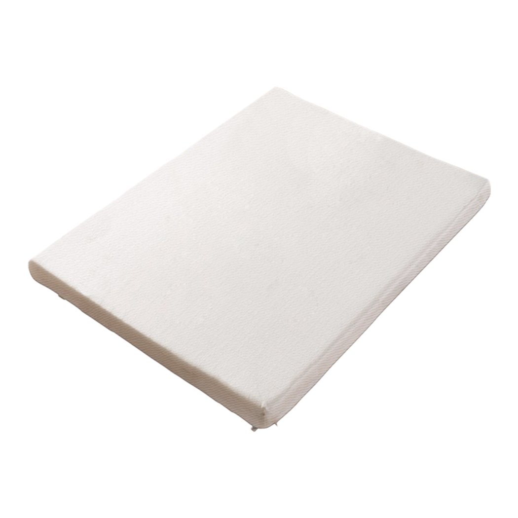 DreamZ 7cm Memory Foam Bed Mattress Topper with polyester underlay cover, showcasing its plush design and removable jacquard cover.